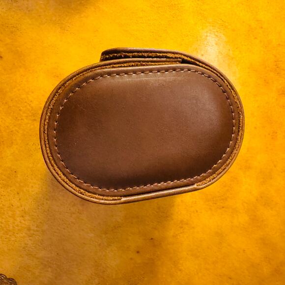 Leather Engraved Personalized Travel Brown Gold Watch Holder Case NEW in Box - Picture 5 of 7